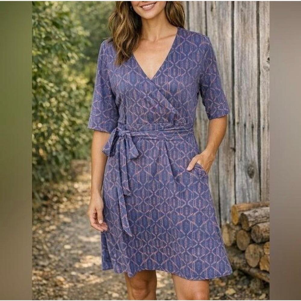 Toad&Co Women's Cue Wrap Dress MIDI Size M